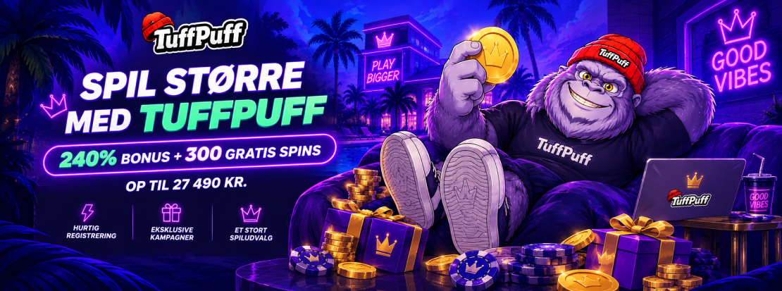 TuffPuff bonus – 240% + 300 gratis spins